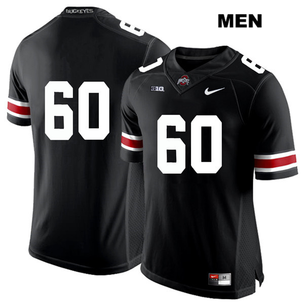 Ohio State Buckeyes Men's Blake Pfenning #60 White Number Black Authentic Nike No Name College NCAA Stitched Football Jersey XC19X33EH